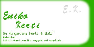 eniko kerti business card